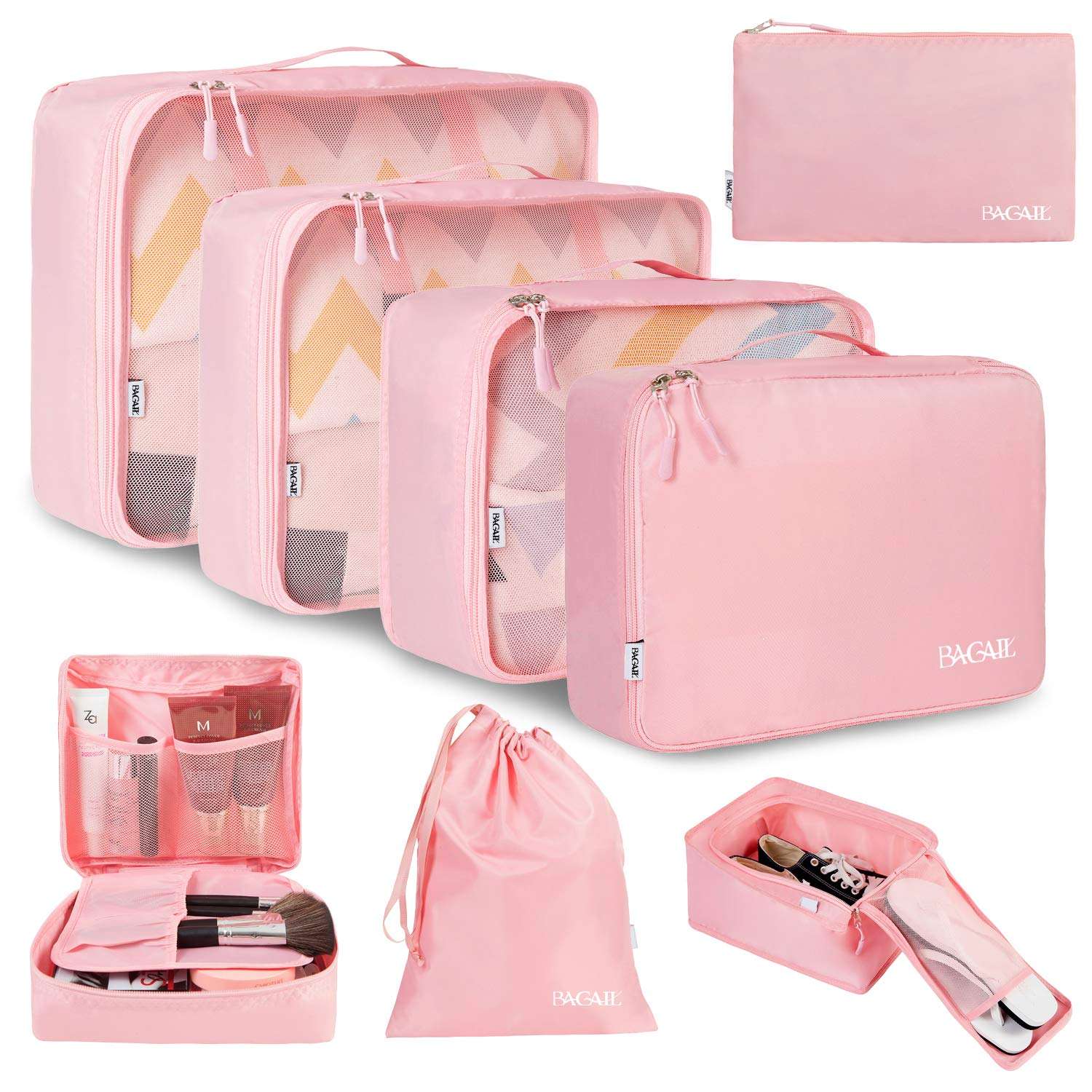 TravelMate 8-Piece Packing Cubes - Luggage Travel Bags by Handbags Specialist Headquarter | Available at Handbags Specialist Headquarter