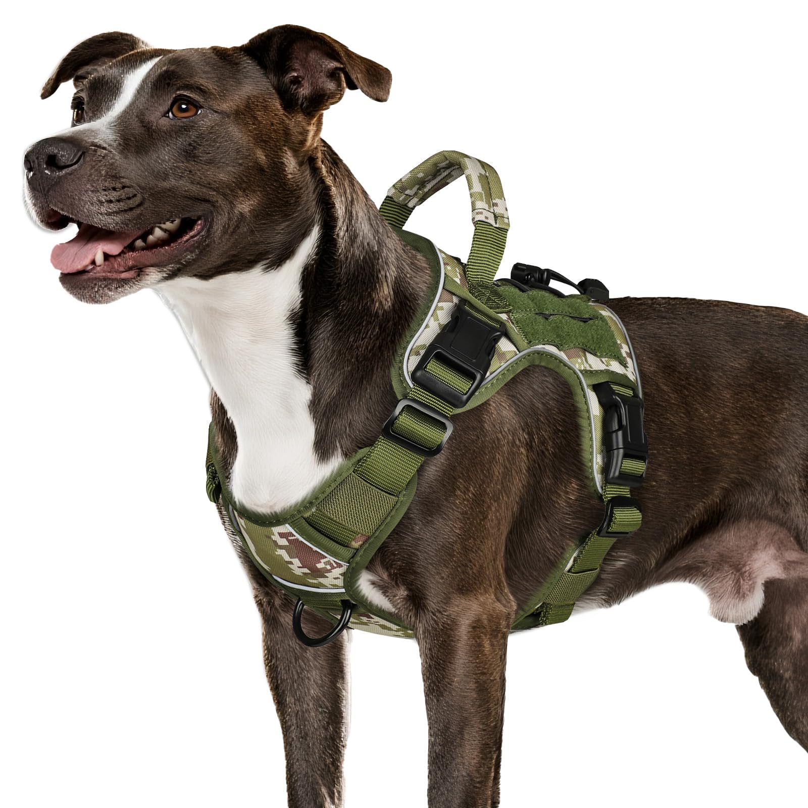 GuardianGrip Tactical Dog Vest - Large, Reflective, Green -  by Handbags Specialist Headquarter | Available at Handbags Specialist Headquarter