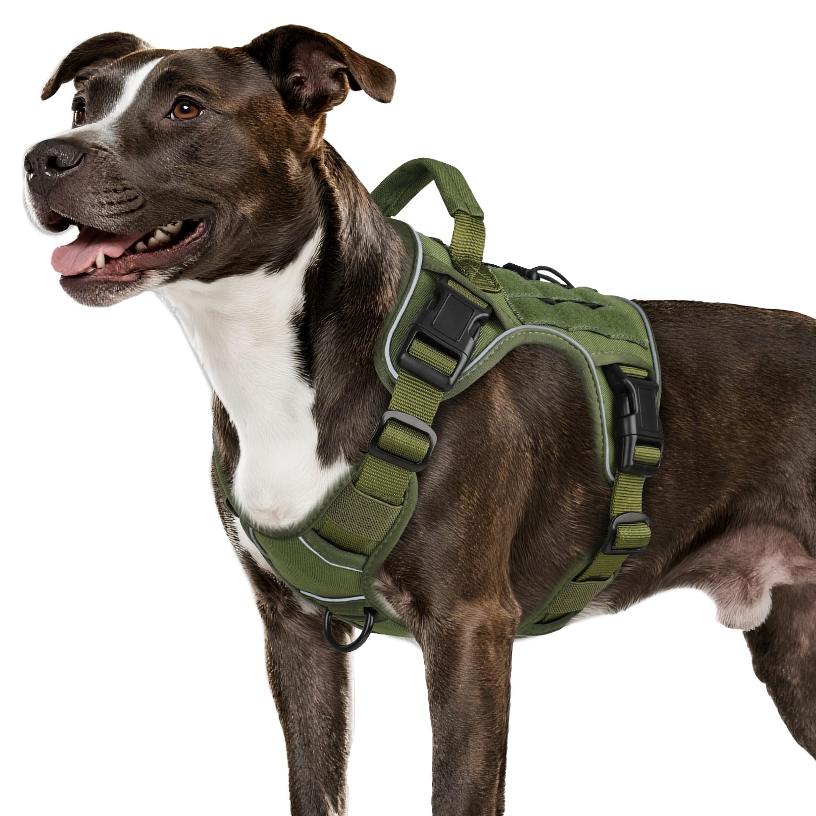 GuardianGrip Tactical Dog Vest - Large, Reflective, Green -  by Handbags Specialist Headquarter | Available at Handbags Specialist Headquarter
