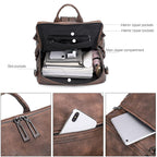 DUO-TONE Luxe Women's Leather Travel Backpack - Backpack Bags by Handbags Specialist Headquarter | Available at Handbags Specialist Headquarter