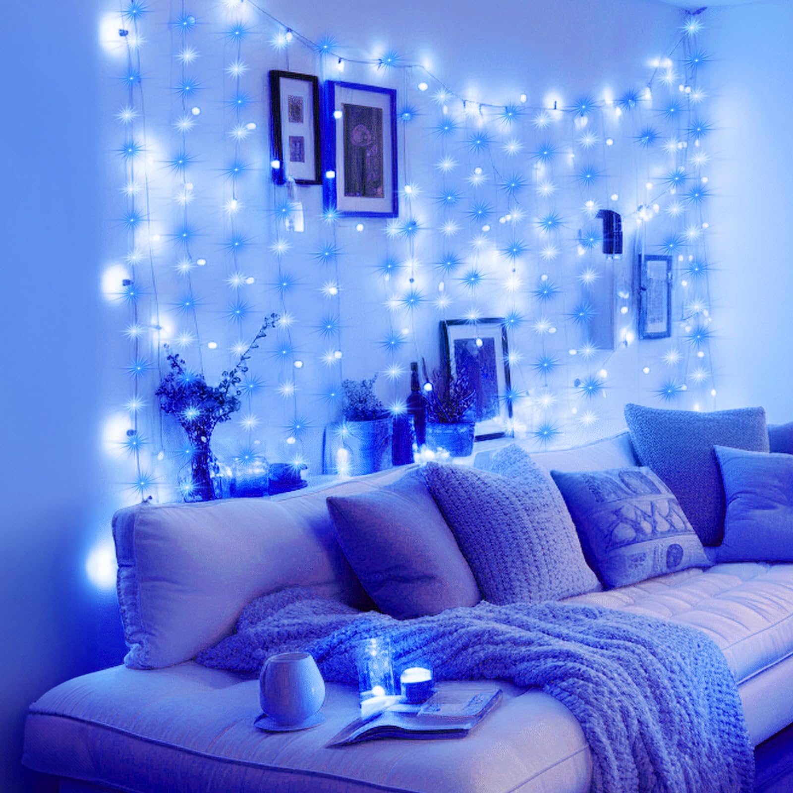 Minetom 300 LED Dimmable Fairy Curtain Lights - Decor by Handbags Specialist Headquarter | Available at Handbags Specialist Headquarter