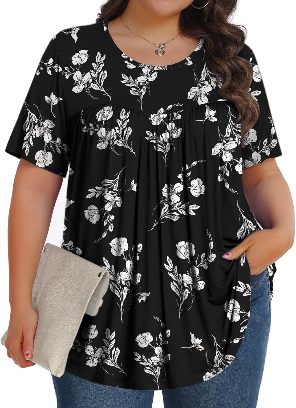 SoftTunic-Plus Crew SS - Tops by Handbags Specialist Headquarter | Available at Handbags Specialist Headquarter