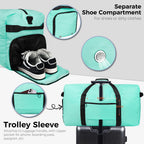 Foldable 65L Duffle Bag with Shoe Compartment