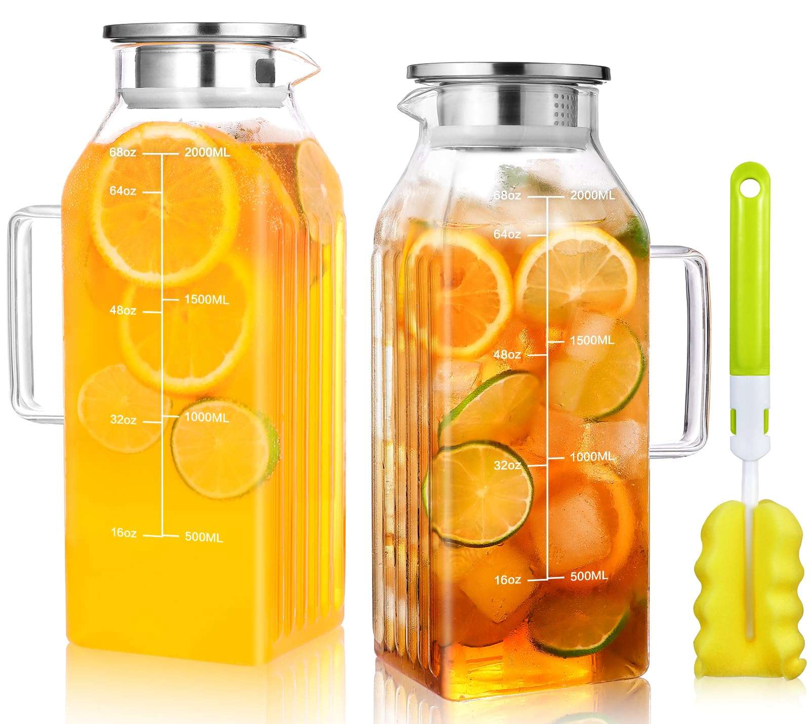 Aofmee Stainless Precision Pitcher - 68oz Borosilicate - Decor by Handbags Specialist Headquarter | Available at Handbags Specialist Headquarter