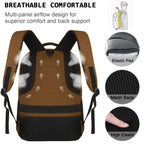 Volher Anti-Theft USB Laptop Backpack - Rose Red