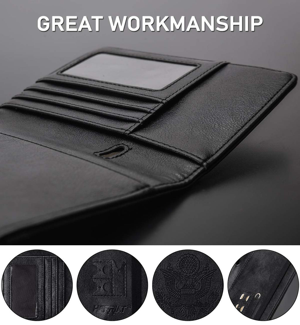 HerriaT RFID Leather Passport Wallet - Gray -  by Handbags Specialist Headquarter | Available at Handbags Specialist Headquarter