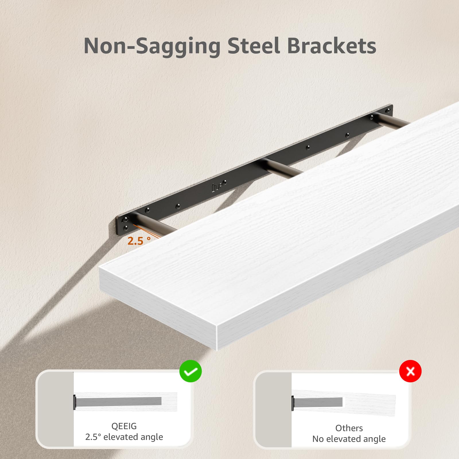 Rustic Farmhouse Shelves (008-40BN) - Decor by Handbags Specialist Headquarter | Available at Handbags Specialist Headquarter