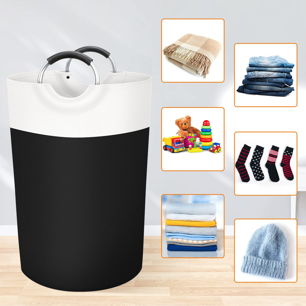 BlissTotes 90L Collapsible Laundry Hamper - Black - Laundry Baskets by Handbags Specialist Headquarter | Available at Handbags Specialist Headquarter