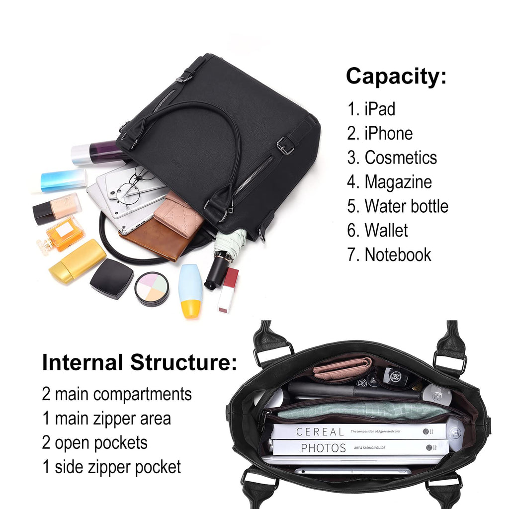 CLUCI Eco Luxe Vegan Leather Tote Bag - Bucket Bag by Handbags Specialist Headquarter | Available at Handbags Specialist Headquarter