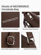 WestBronco ZipSatchel: Women's Medium Crossbody Bag - Handbags by Handbags Specialist Headquarter | Available at Handbags Specialist Headquarter