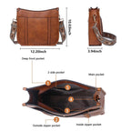 AUYOCO Chic Vegan Leather Crossbody Bag with Strap -  by Handbags Specialist Headquarter | Available at Handbags Specialist Headquarter