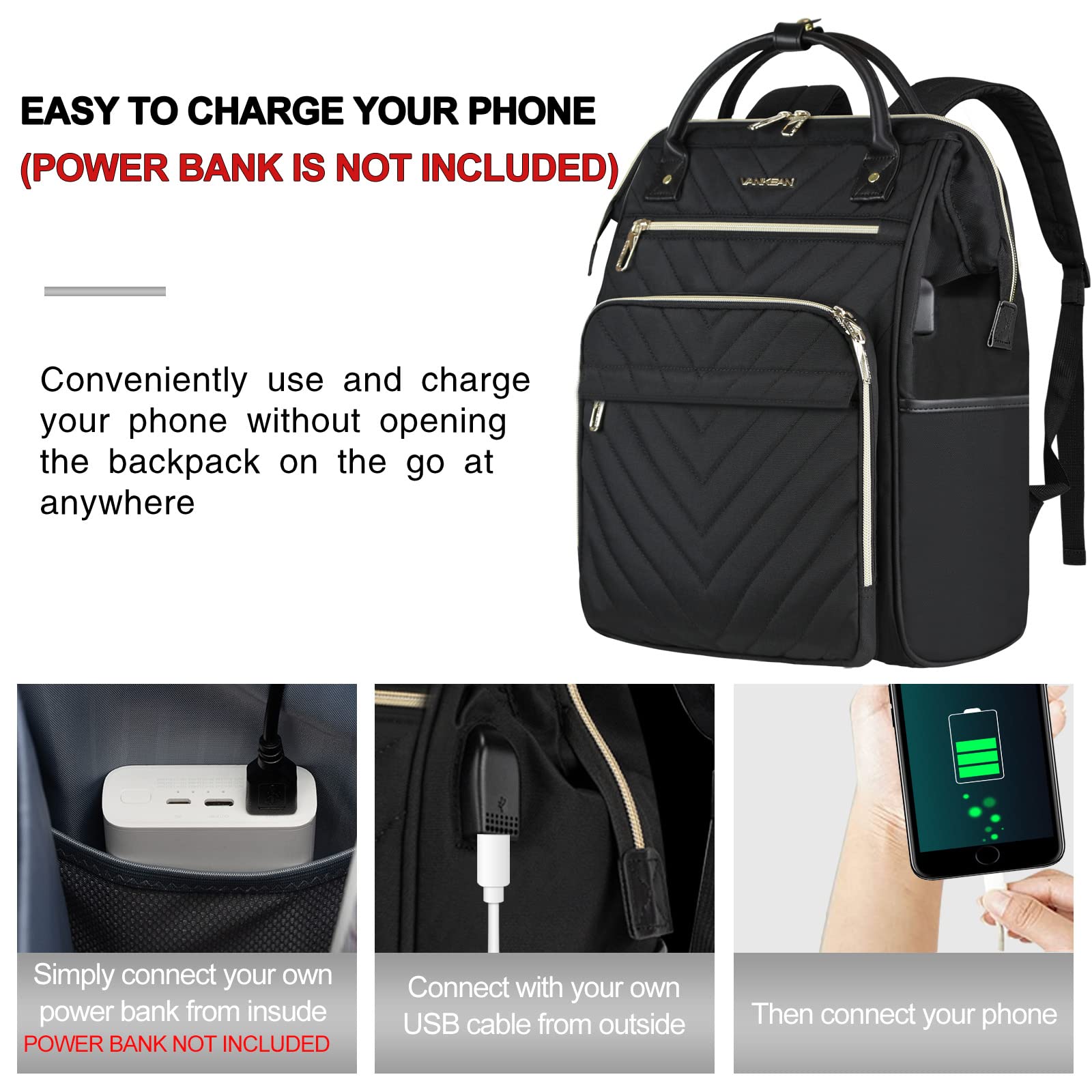 Vankean 17 Laptop Backpack - Backpack Bags by Handbags Specialist Headquarter | Available at Handbags Specialist Headquarter