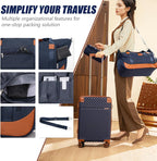 Cosbarn 5-Piece Hardshell Luggage Set - Dark Blue