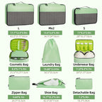 BAGAIL Travel Cubes: 8/9 Set Packing Organizers -  by Handbags Specialist Headquarter | Available at Handbags Specialist Headquarter