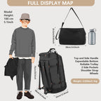 AquaRoll 29 Quilted Wheeled Duffle Backpack -  by Handbags Specialist Headquarter | Available at Handbags Specialist Headquarter