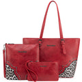 Leopard Luxe: Montana West 3pc Tote & Satchel Set