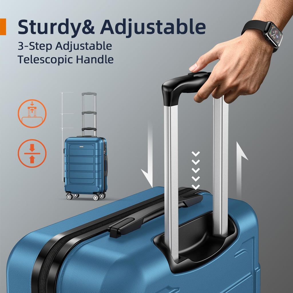Expandable ShowKoo Suitcase - Durable & TSA Lock - Luggage Travel Bags by Handbags Specialist Headquarter | Available at Handbags Specialist Headquarter