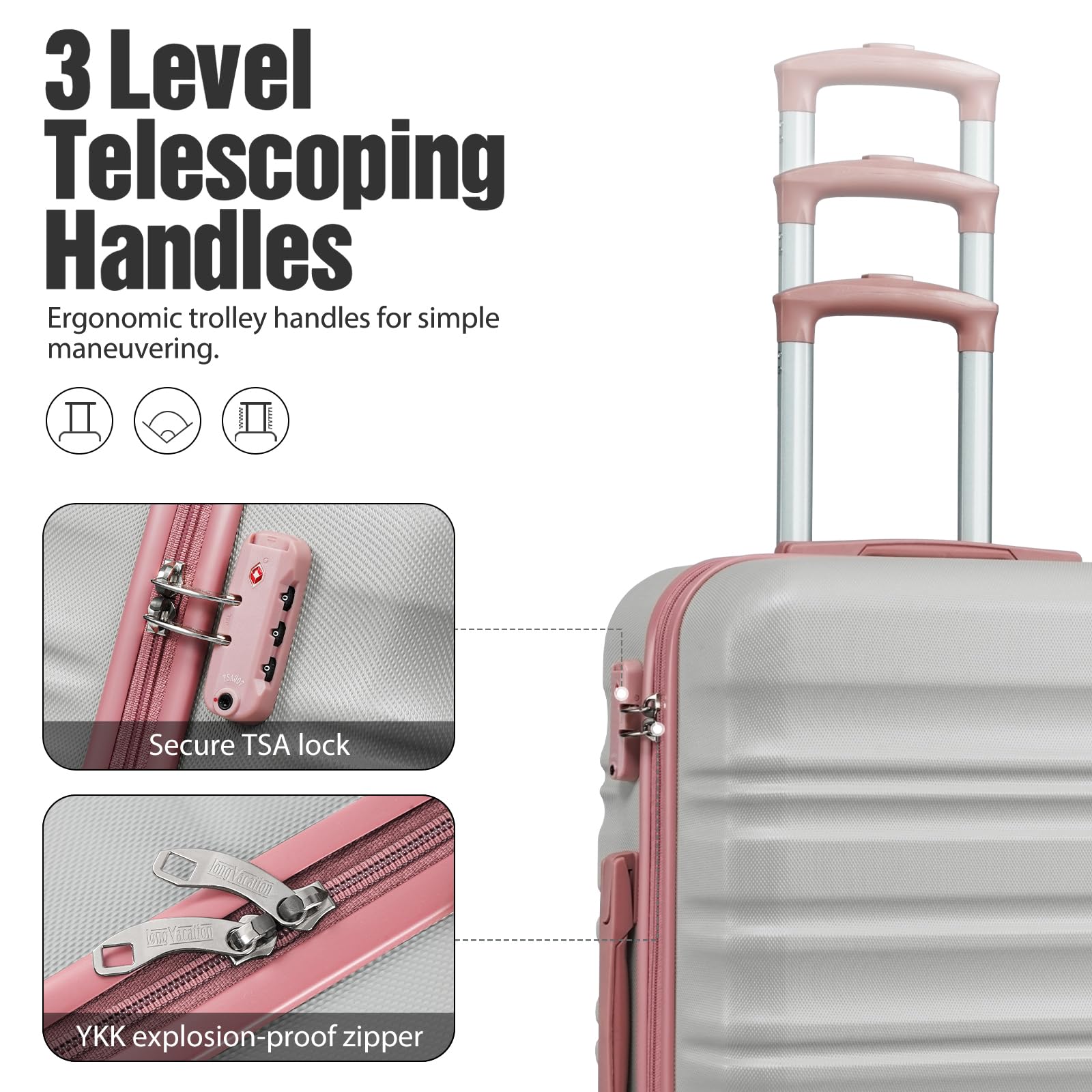 VoyagePro 6-Piece Hardshell Luggage Set - Luggage Travel Bags by Handbags Specialist Headquarter | Available at Handbags Specialist Headquarter