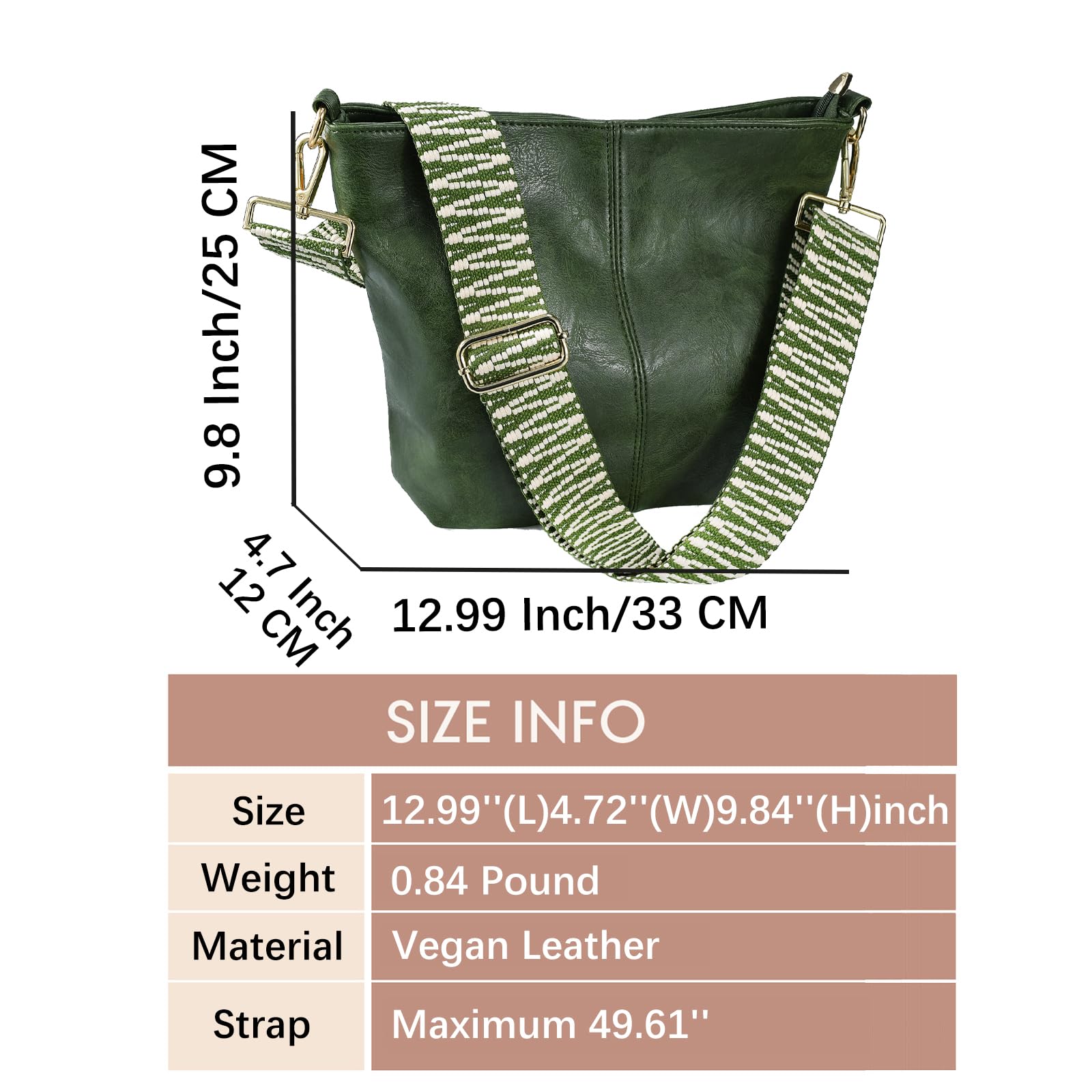 ChicHobo Vegan Leather Crossbody Bag with Strap -  by Handbags Specialist Headquarter | Available at Handbags Specialist Headquarter