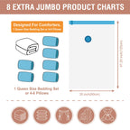 CozyVac Travel Bags with Pump - 6 Pack Space Savers -  by Handbags Specialist Headquarter | Available at Handbags Specialist Headquarter