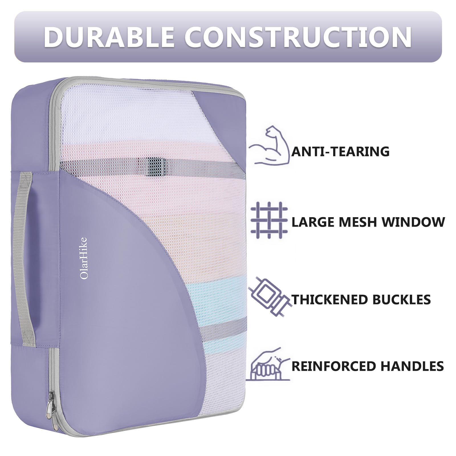 OlarHike Travel Cube Set - Cream Organizer & Gifts -  by Handbags Specialist Headquarter | Available at Handbags Specialist Headquarter