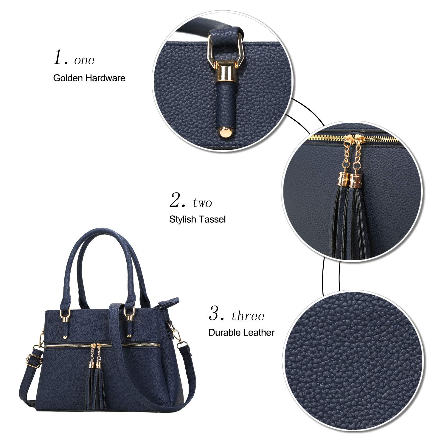 Luxe Leather Satchel & Crossbody Bags -  by Handbags Specialist Headquarter | Available at Handbags Specialist Headquarter