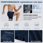 Bamboo Rayon Boxer Briefs 7 Pack for Men