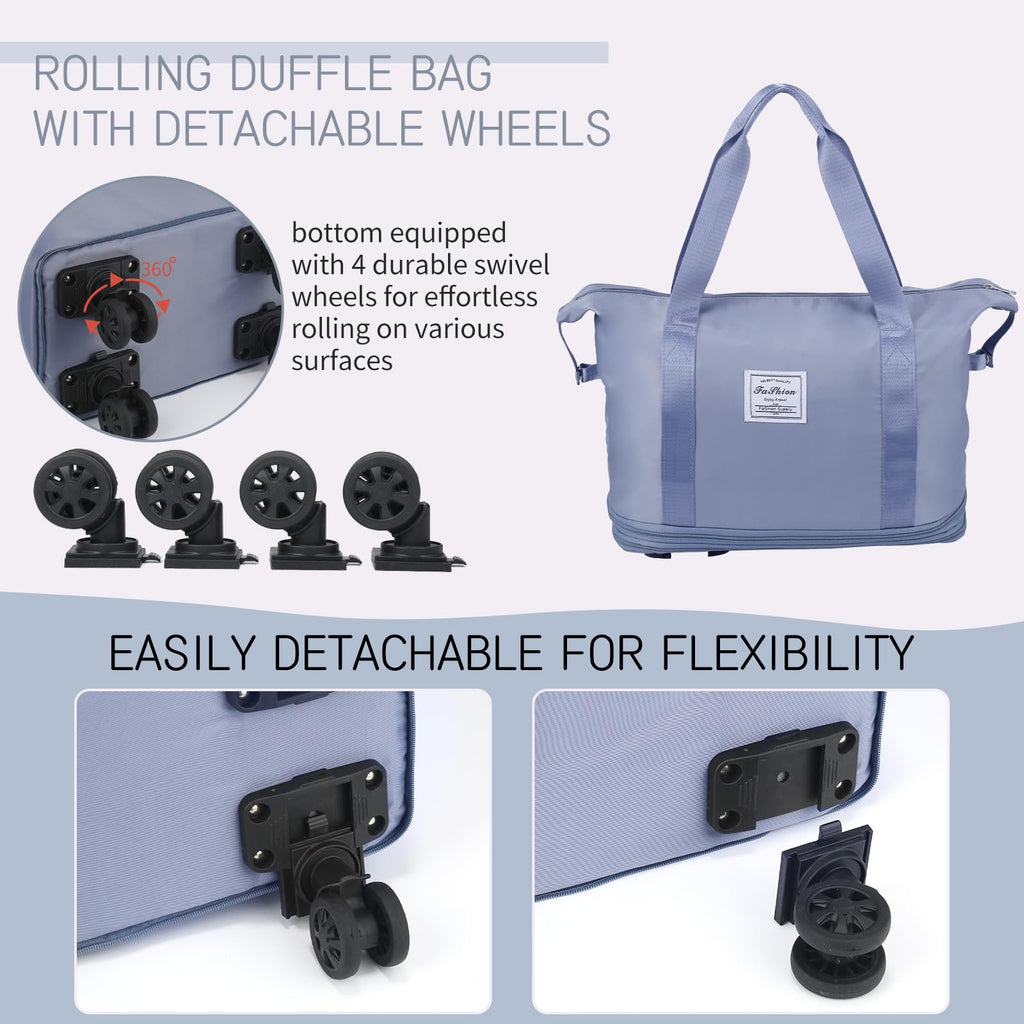 VoyagePro Expandable Wheeled Duffle Bag -  by Handbags Specialist Headquarter | Available at Handbags Specialist Headquarter