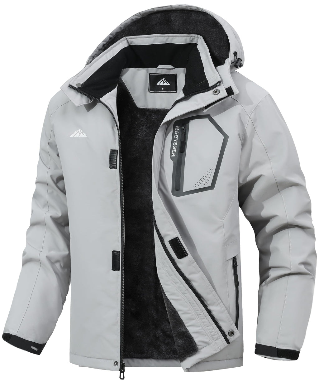 Men's Waterproof Fleece Lined Ski Jacket