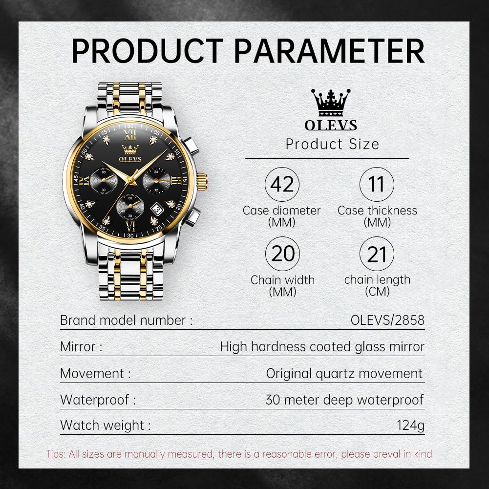 EclipseTime: Luminous Men's Luxury Chrono Watch