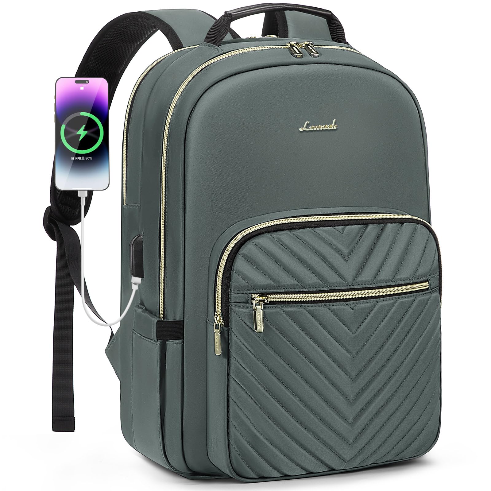 Chic Leather Laptop Backpack for Women - LoveVook - Backpack Bags by Handbags Specialist Headquarter | Available at Handbags Specialist Headquarter