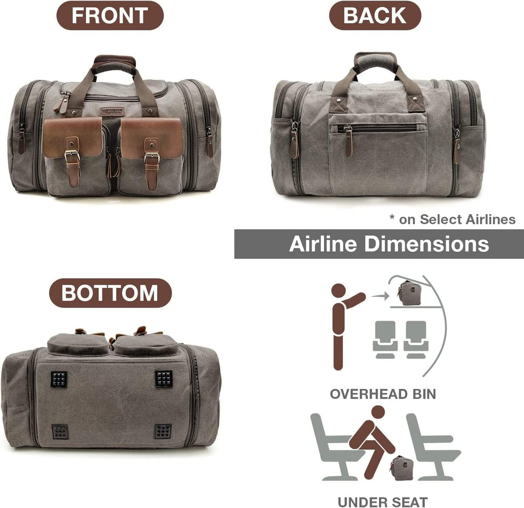 Wildroad 50L Waxed Canvas Waterproof Duffle Bag