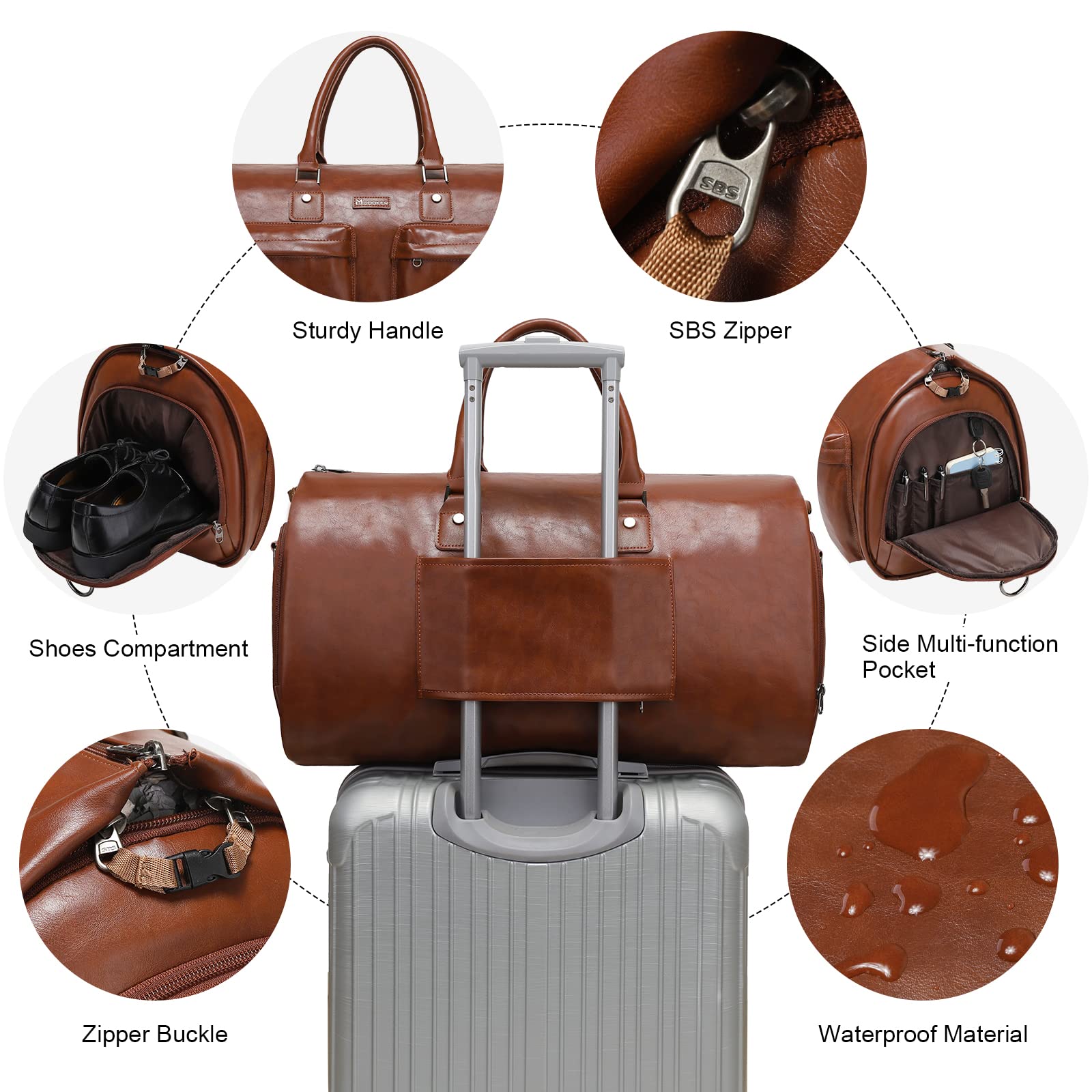 Modoker Travel Garment Bag - Versatile & Stylish - Luggage Travel Bags by Handbags Specialist Headquarter | Available at Handbags Specialist Headquarter