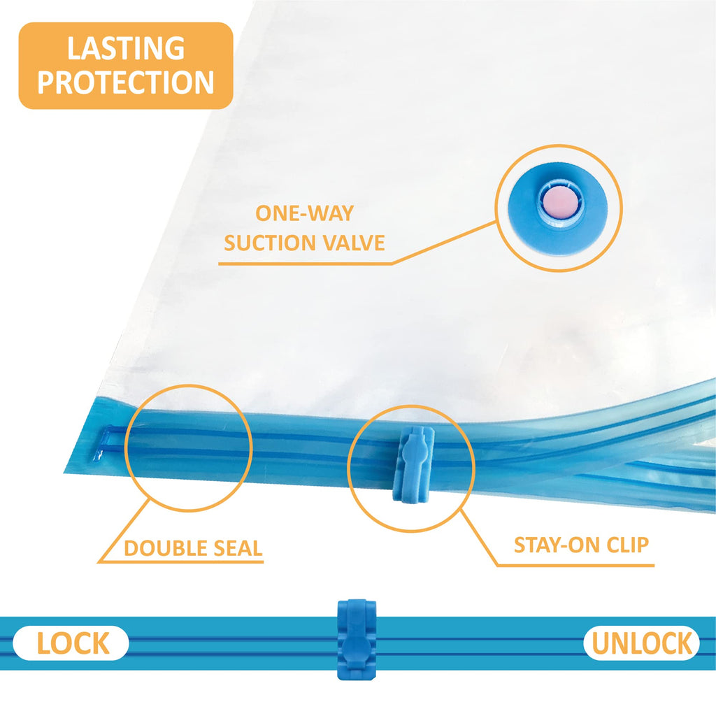 CozyVac Travel Bags with Pump - 6 Pack Space Savers -  by Handbags Specialist Headquarter | Available at Handbags Specialist Headquarter