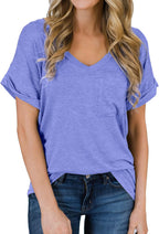 Best Casual V-neck tee for women 2025 - Women Tops by Handbags Specialist Headquarter | Available at Handbags Specialist Headquarter