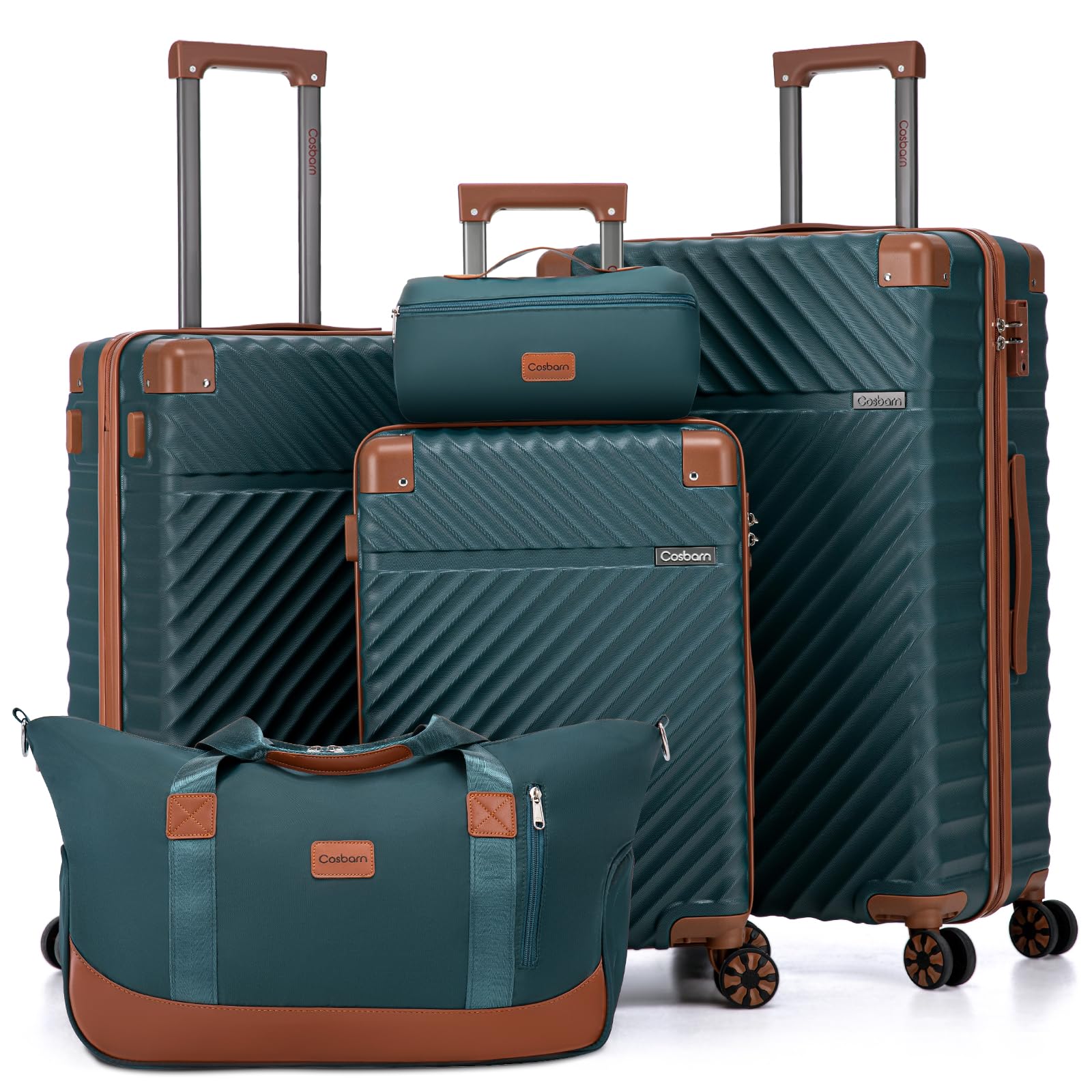 Cosbarn 5-Piece Hardshell Luggage Set - Dark Blue