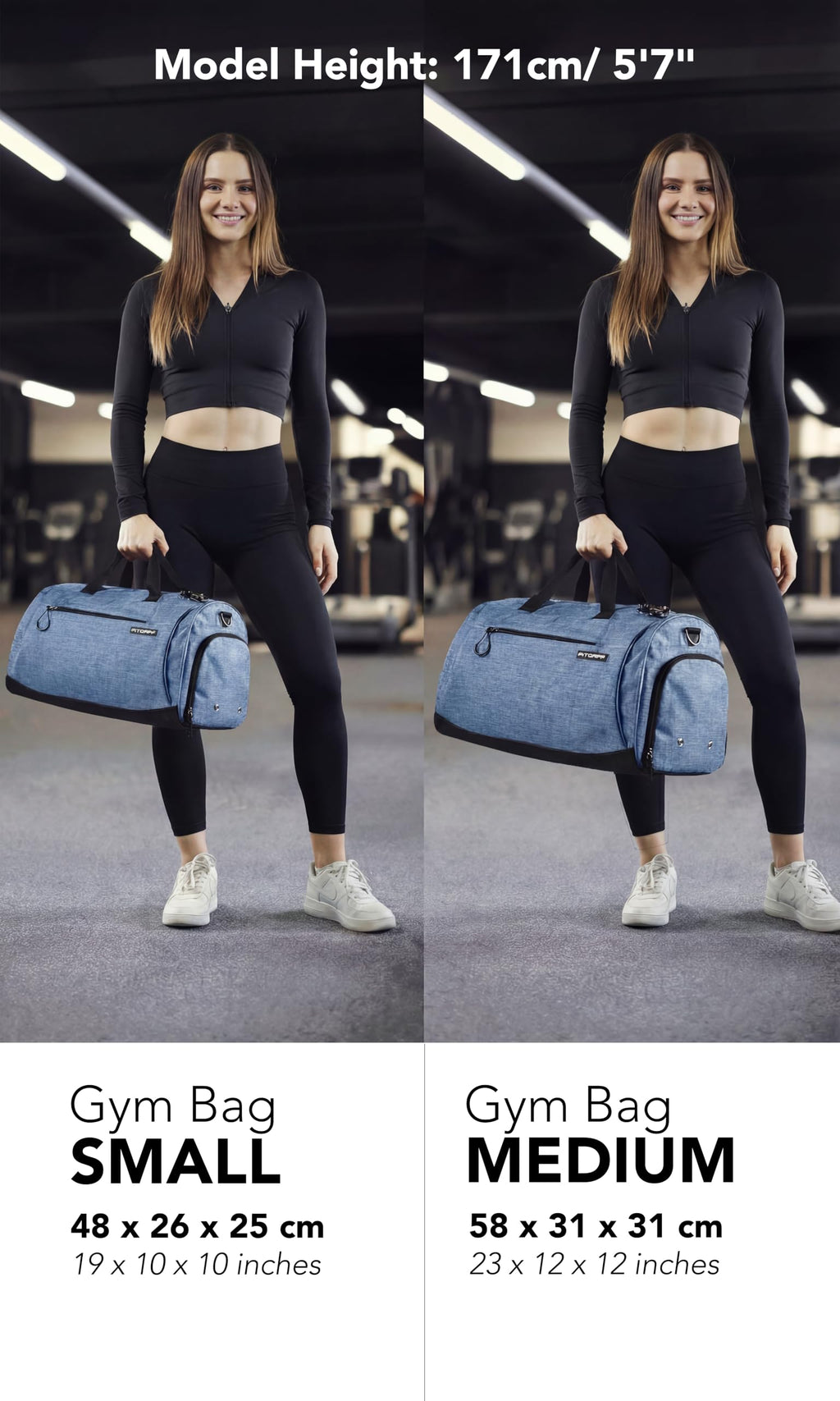 Fitgriff® Gym Bag with Shoe & Wet Compartment