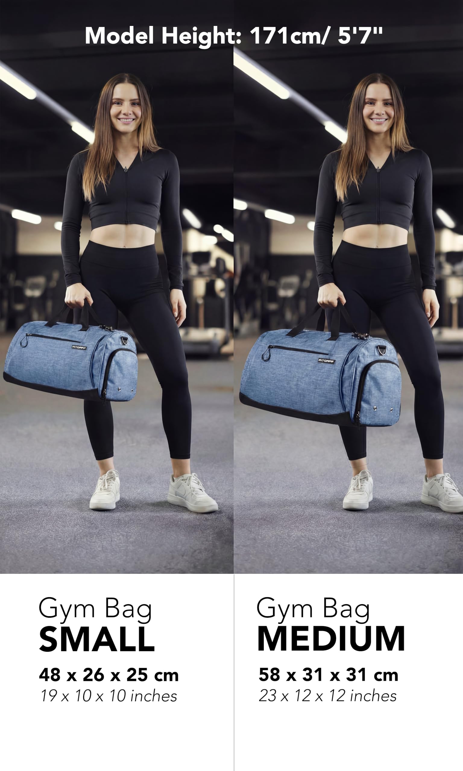 Fitgriff® Gym Bag with Shoe & Wet Compartment