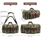 Wildroad 50L Waxed Canvas Waterproof Duffle Bag