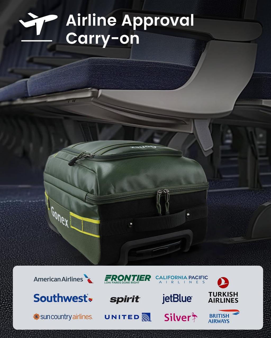 Gonex 70L Wheeled Duffle - Olive Green Travel Bag -  by Handbags Specialist Headquarter | Available at Handbags Specialist Headquarter