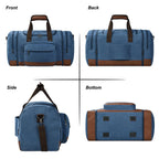 50L/60L Canvas Duffel - Multi-Pocket Travel Bag