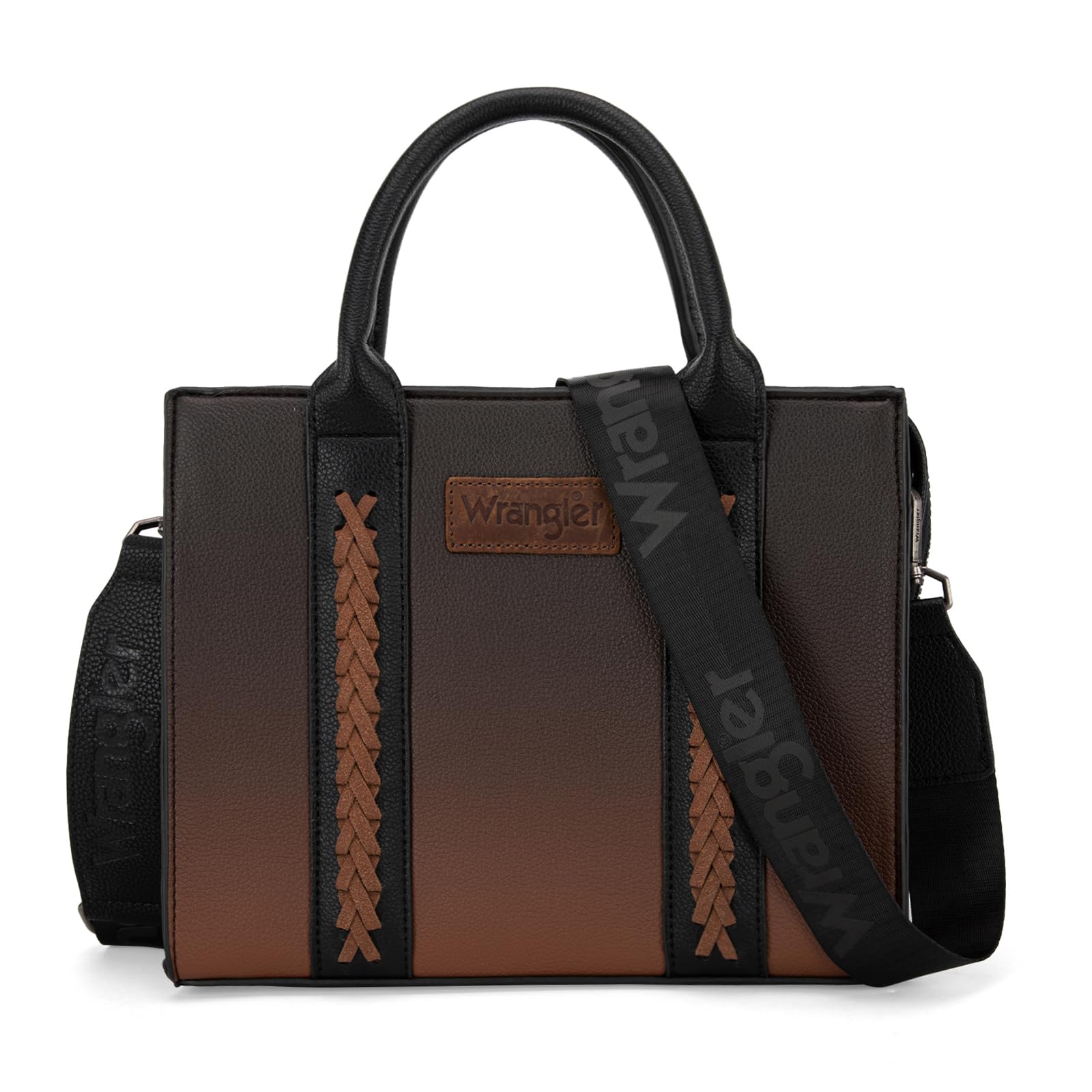 Western Chic Wrangler Tote: Vegan Leather, Versatile Strap