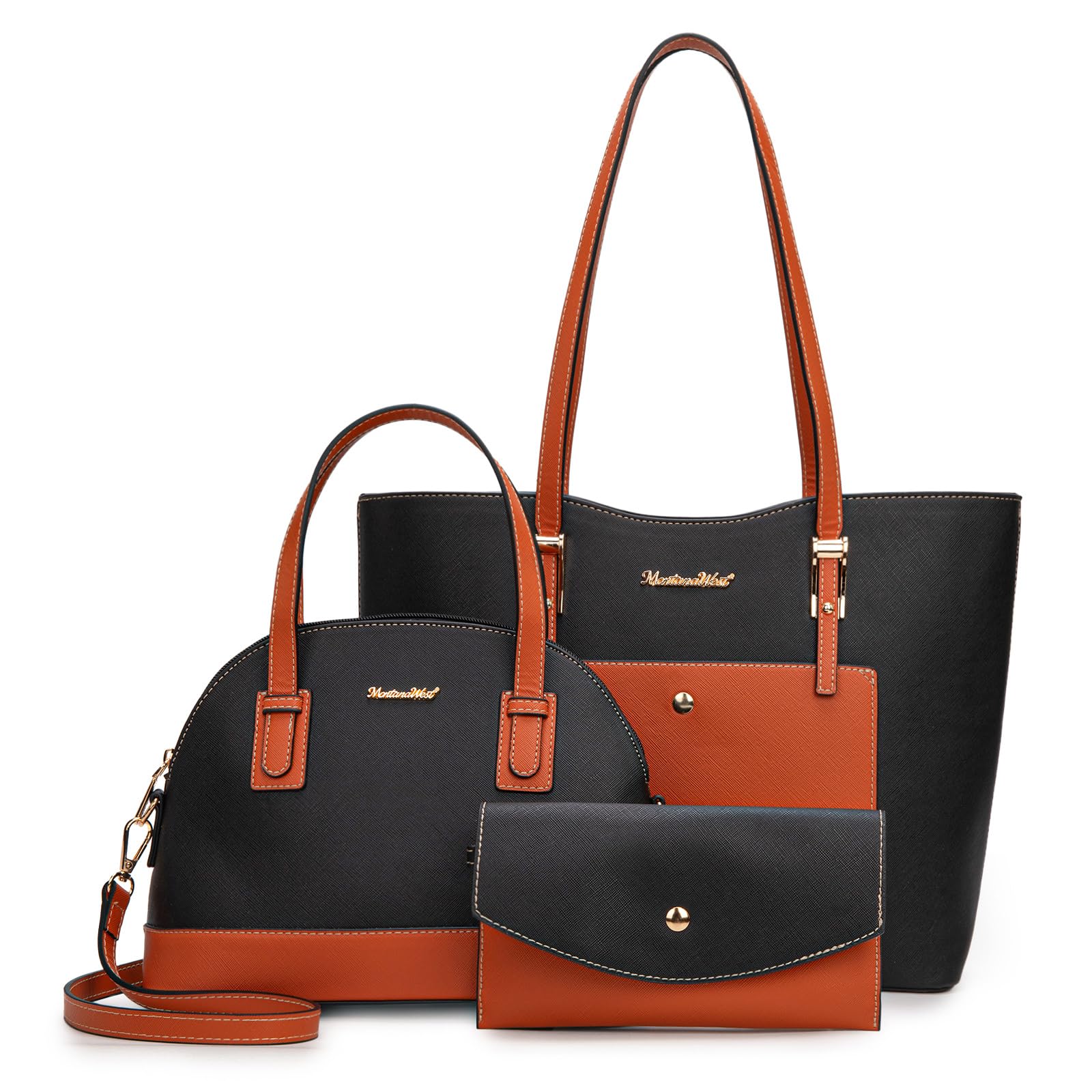 Montana West Luxe Trio: Tote, Wallet & Satchel Set