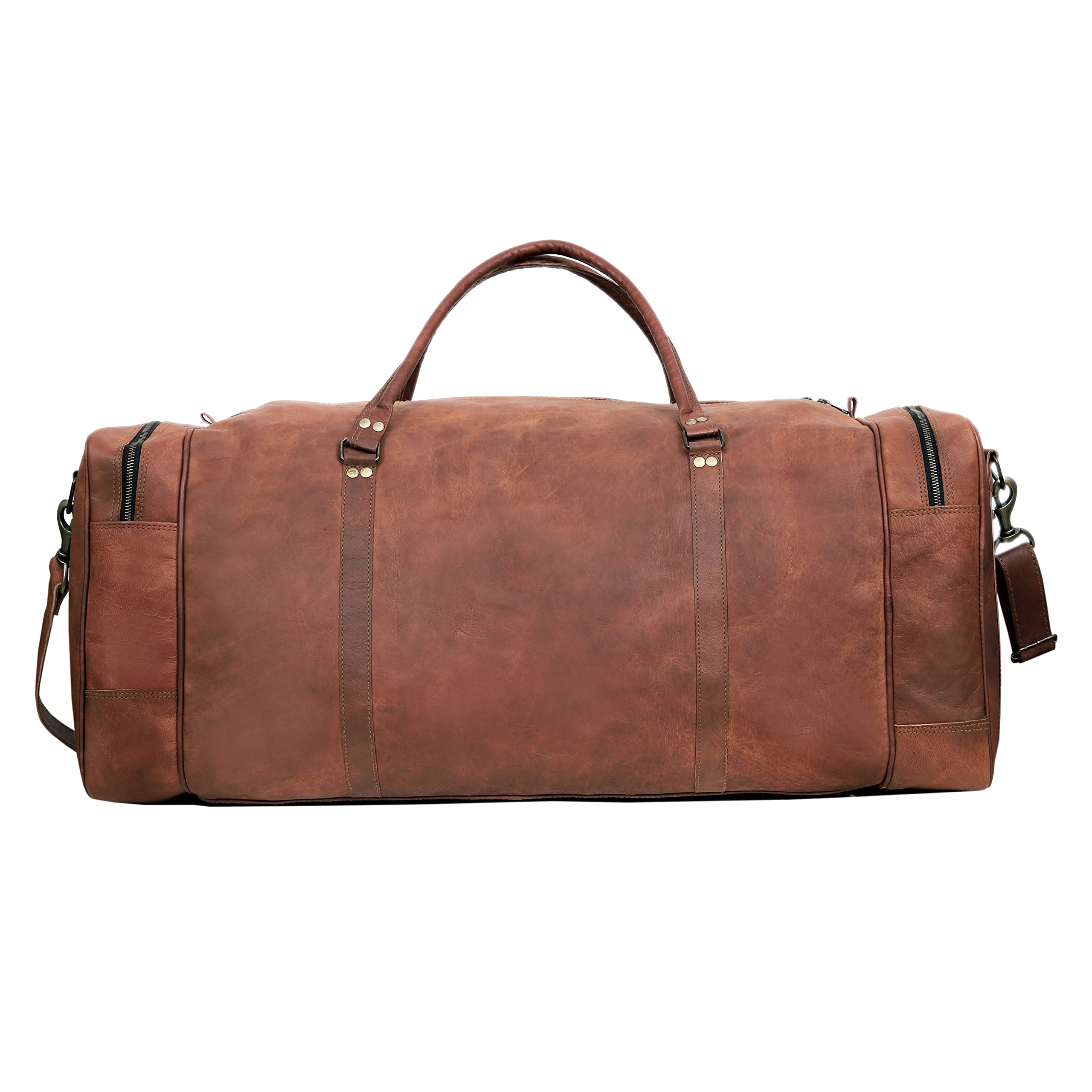 Leather Duffle Bag for Men - 21 Brown