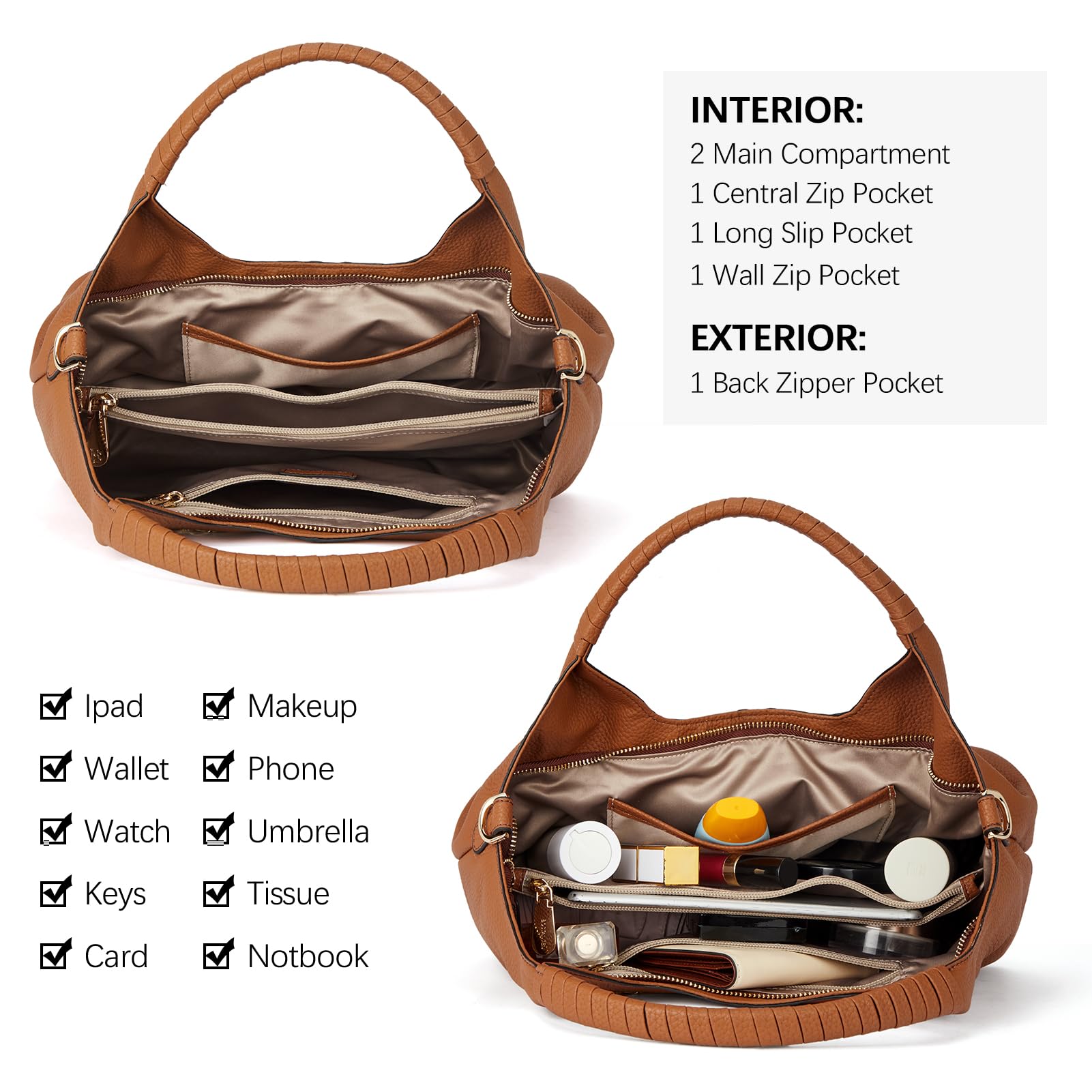 BOSTANTEN Leather Satchel Crossbody Handbag for Women