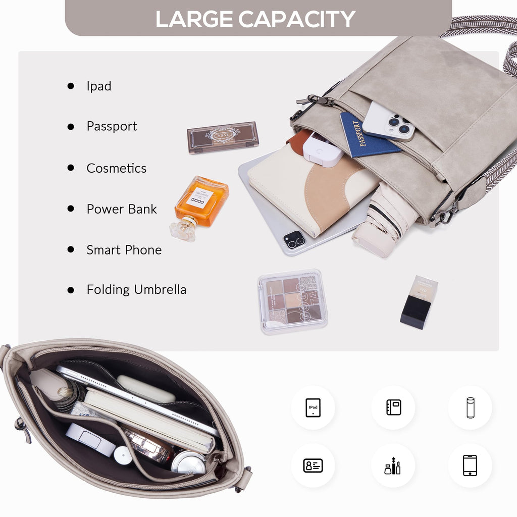 Chic Leather Crossbody with Card Slots for Women -  by Handbags Specialist Headquarter | Available at Handbags Specialist Headquarter