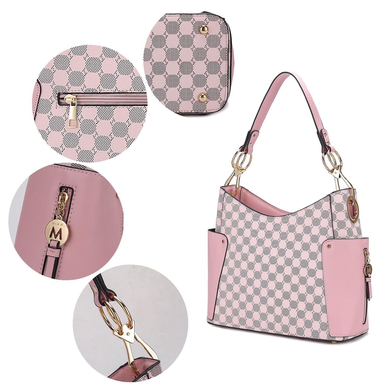 Orange Hobo Shoulder Bag & Wallet Set