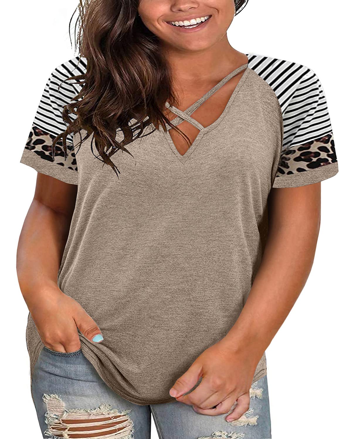 Vixen V-Neck Tunic - Women's T Shirts by Handbags Specialist Headquarter | Available at Handbags Specialist Headquarter