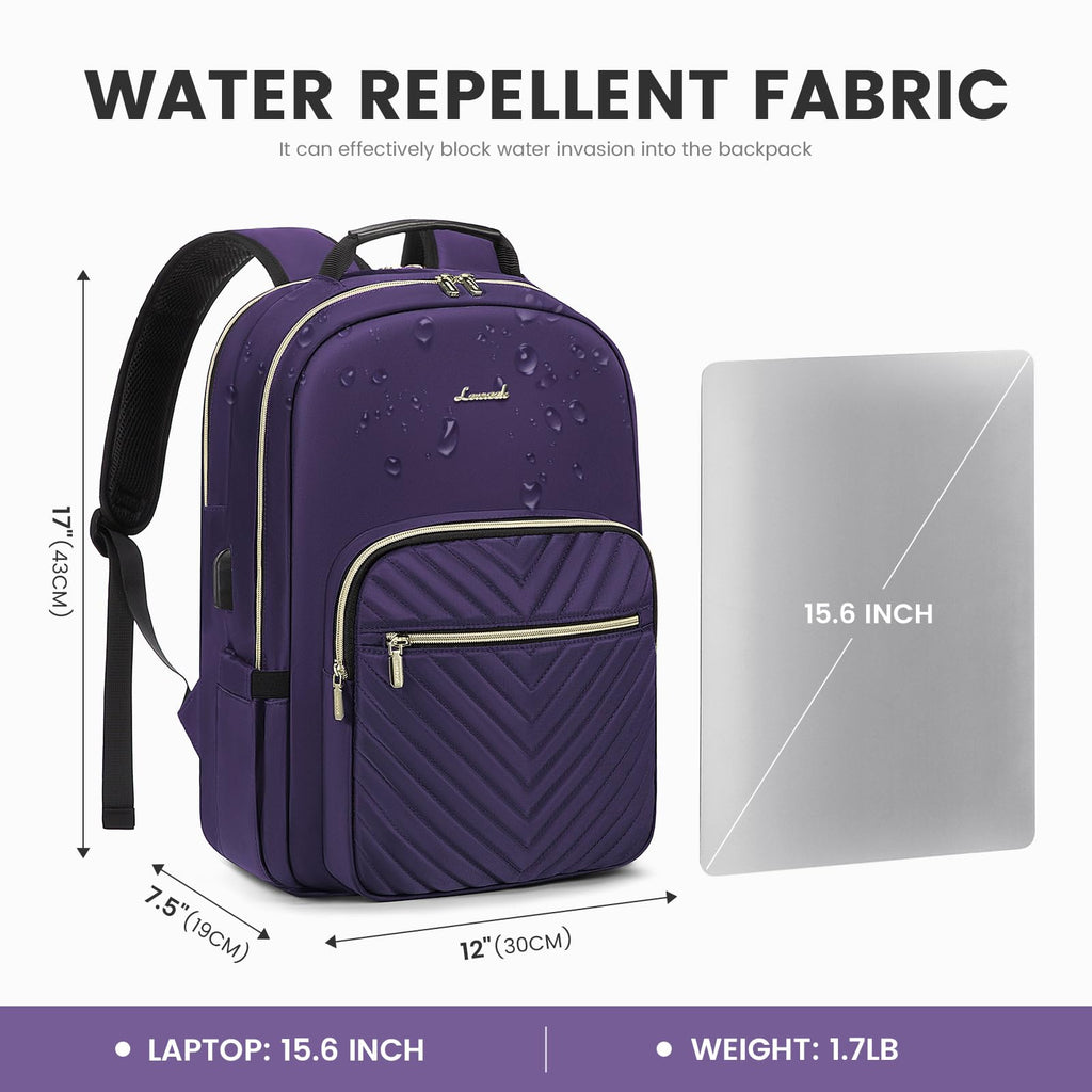 Chic Leather Laptop Backpack for Women - LoveVook - Backpack Bags by Handbags Specialist Headquarter | Available at Handbags Specialist Headquarter