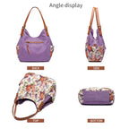 Worldlyda Women Canvas Embroidered Hobo Tote Bag